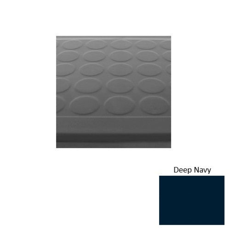 Solid 92 Deep Navy Low Profile Raised Circular Rubber (Sq) Stair Tread With Dupont Kevlar - Textured