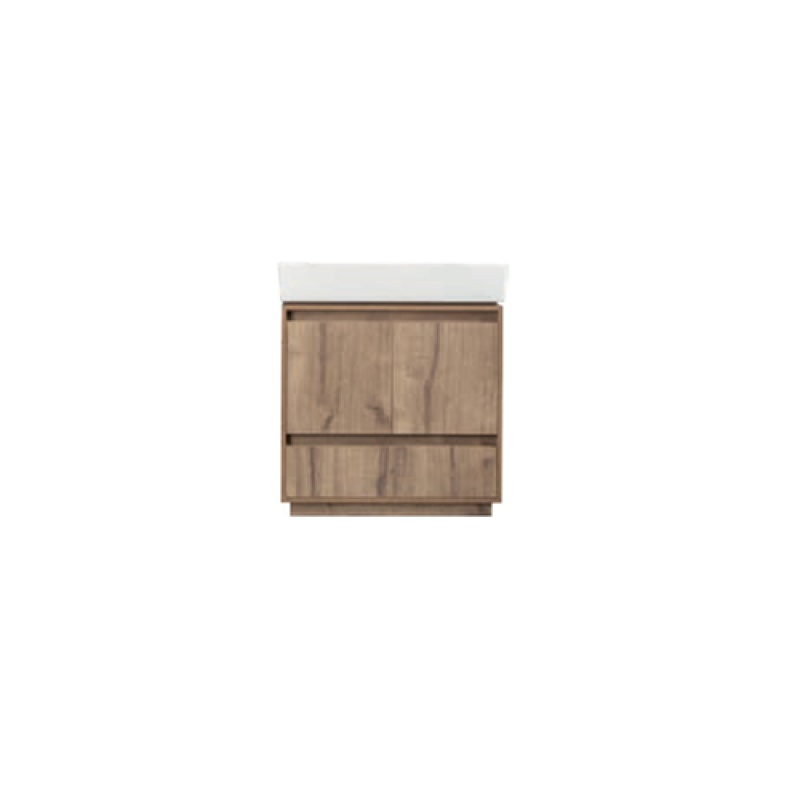 Romina Messina Wood Freestanding Single Sink Bathroom Vanity With Porcelain Top - 30" (Assembled) - Messina