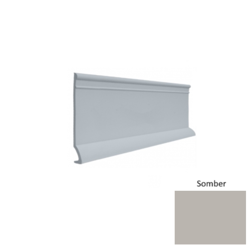 Contours #90 Intrigue Somber Rubber Profiled Wall Base - Satin