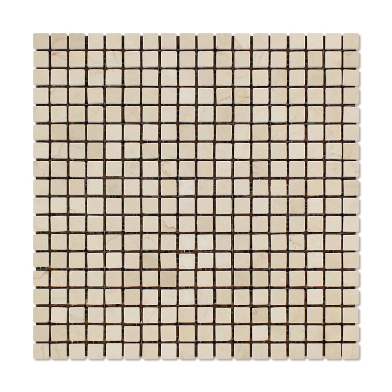 Crema Marfil Marble Mosaic - 5/8" X 5/8"