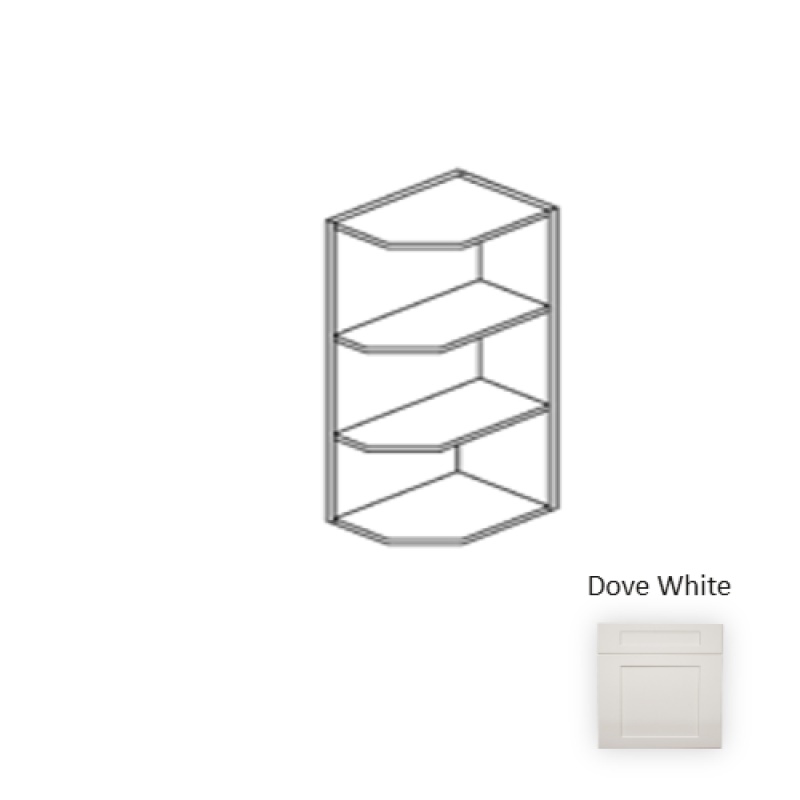 Dw.Wes0936 Framed Shaker Classic Dove White Natural Clear Coat Wood Kitchen Wall Cabinet - 9" X 36" X 12" - Natural Clear Coat