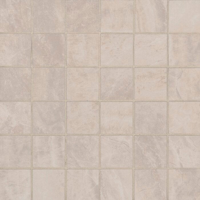 Praia Crema Porcelain Mosaic - 2" X 2" - Matte