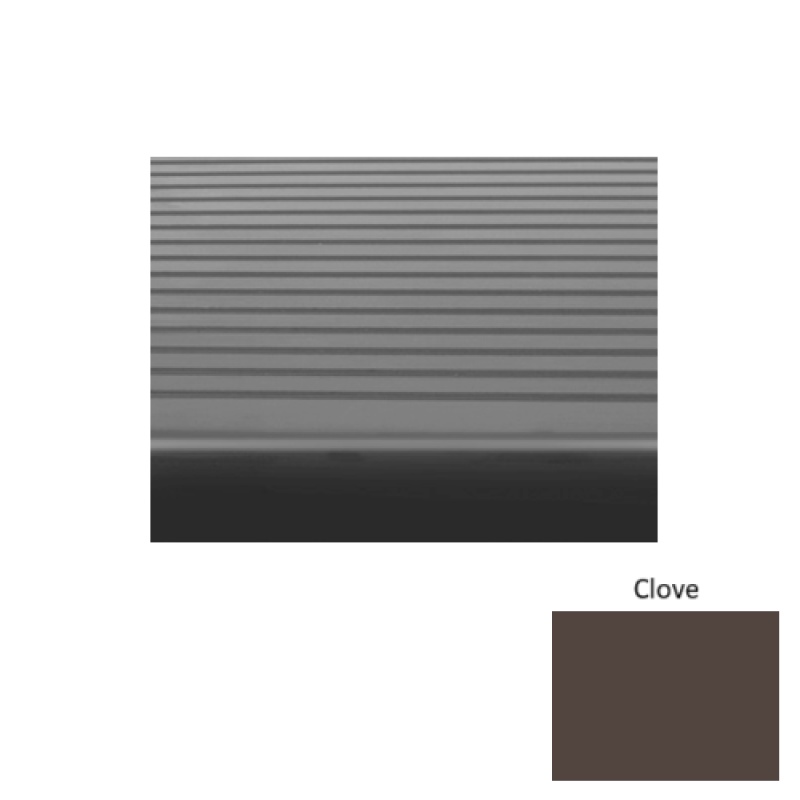 Solid 80 Clove Light Duty Rib Rubber (Sq) With Safety Yellow Abrasive Strip Stair Tread - Ribbed