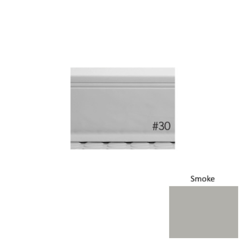 Pinnacle Plus #30 Sketch Smoke Rubber Coil Wall Base - 4" X 120 Ft