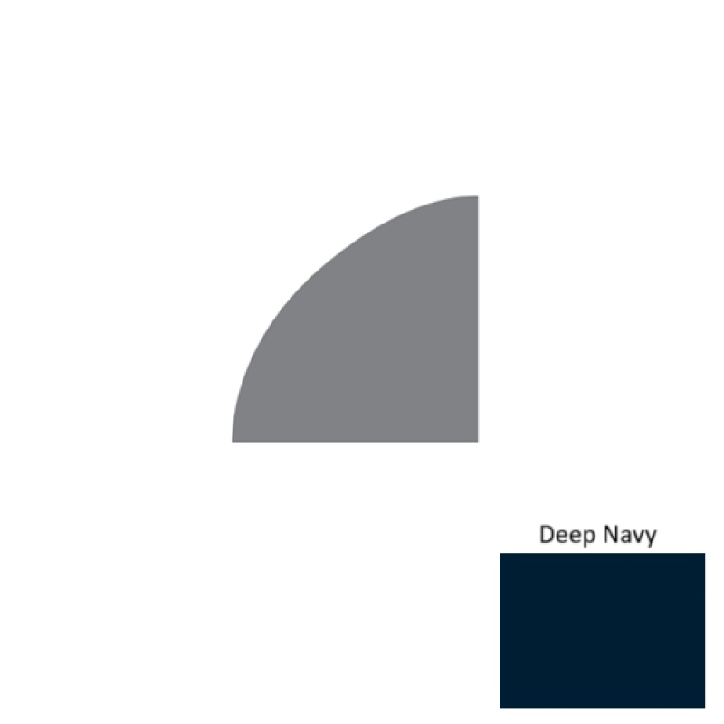 Contours Deep Navy Rubber Quarter Round - Satin - 1/2" X 12 Ft