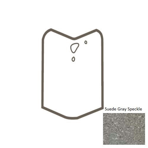 Keystones Unglazed Mosaic Suede Gray Speckle Porcelain Floor & Wall Trim - 2" X 2" Round Cap Outcorner - Matte