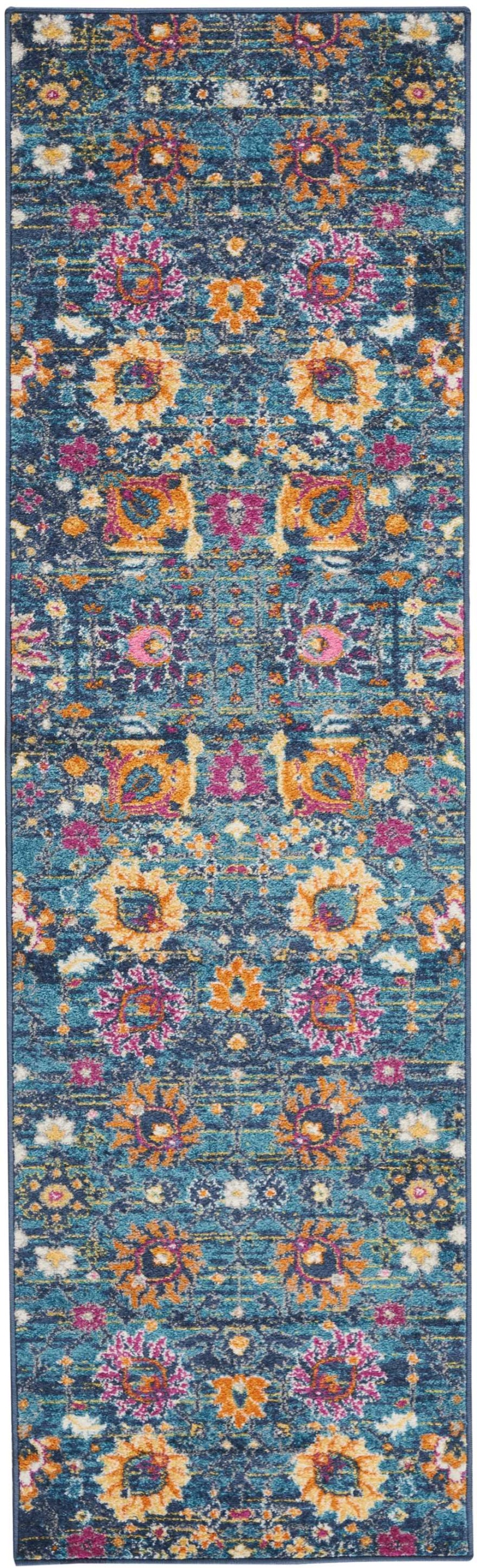 Passion Psn01 Denim Area Rug Runner