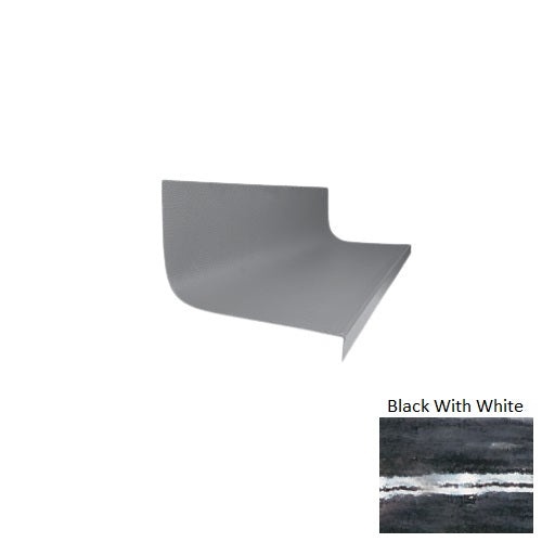 Evolving Styles Creative Elements Black With White Type 1900 Distinct Designs Rubber - 20 3/8" X 72" Stair Tread - Hammered