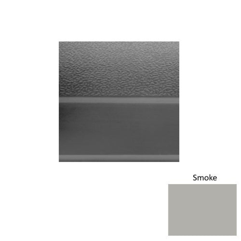 Solid 93 Smoke Rubber (Sq) With Galley Red Abrasive Strip Stair Tread With Dupont Kevlar - Textured