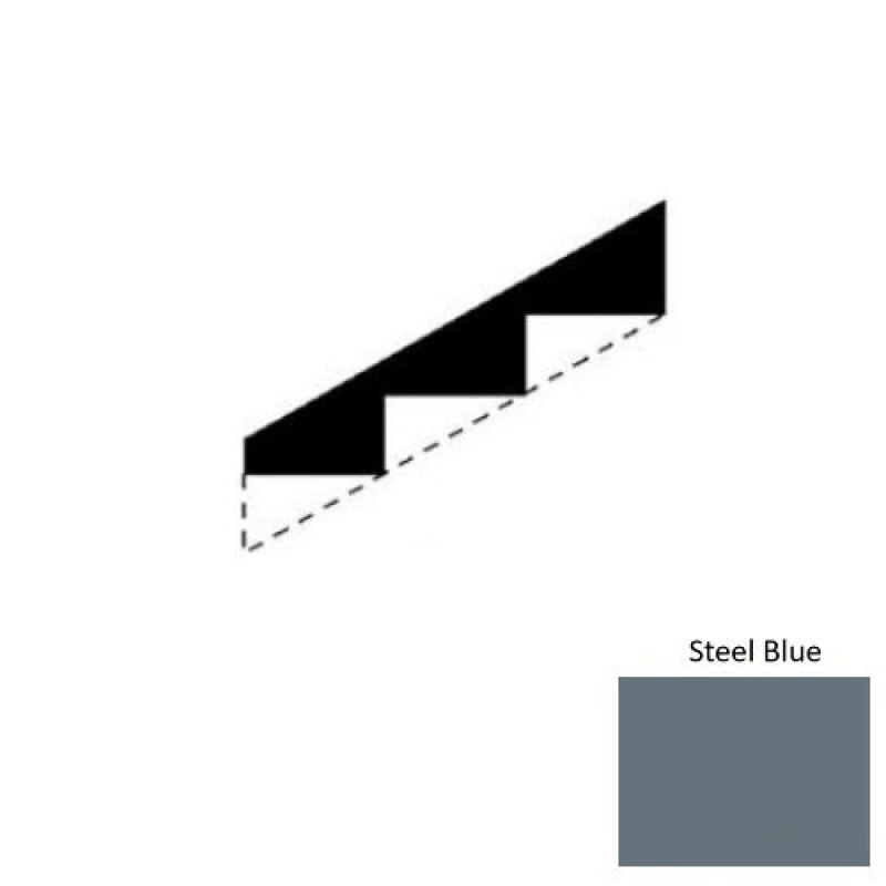 Solid Steel Blue Rubber Stringers - Smooth