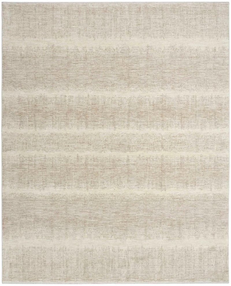 Calvin Klein Notes Ivory Grey Not06 Polyester Contemporary Area Rug - 4 Ft X 6 Ft - Ivory Grey