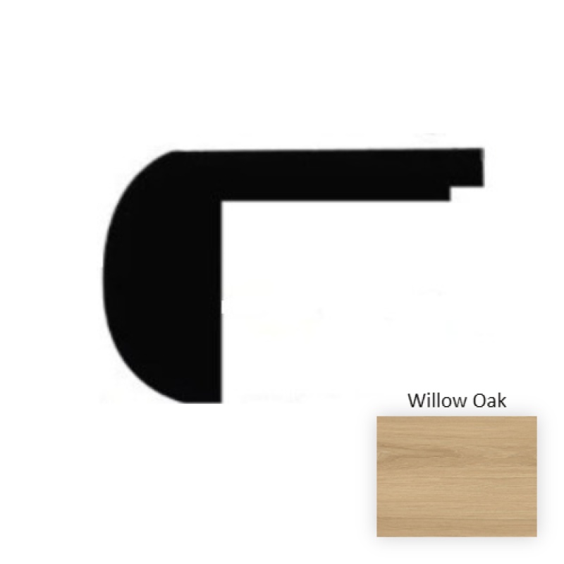 Willow Oak Laminate Wood Moulding / Trim - 94.5" Flush Stair Nose - Embossed