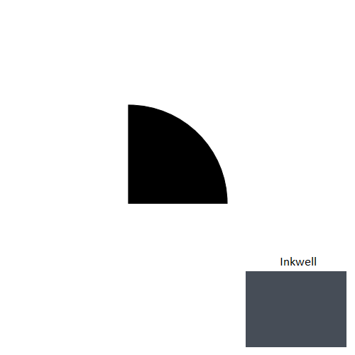 Johnsonite Inkwell Rubber Moulding / Trim - 1/2" X 8 Ft (96") X 1/2" Millwork Quarter Round - Millwork Quarter Round