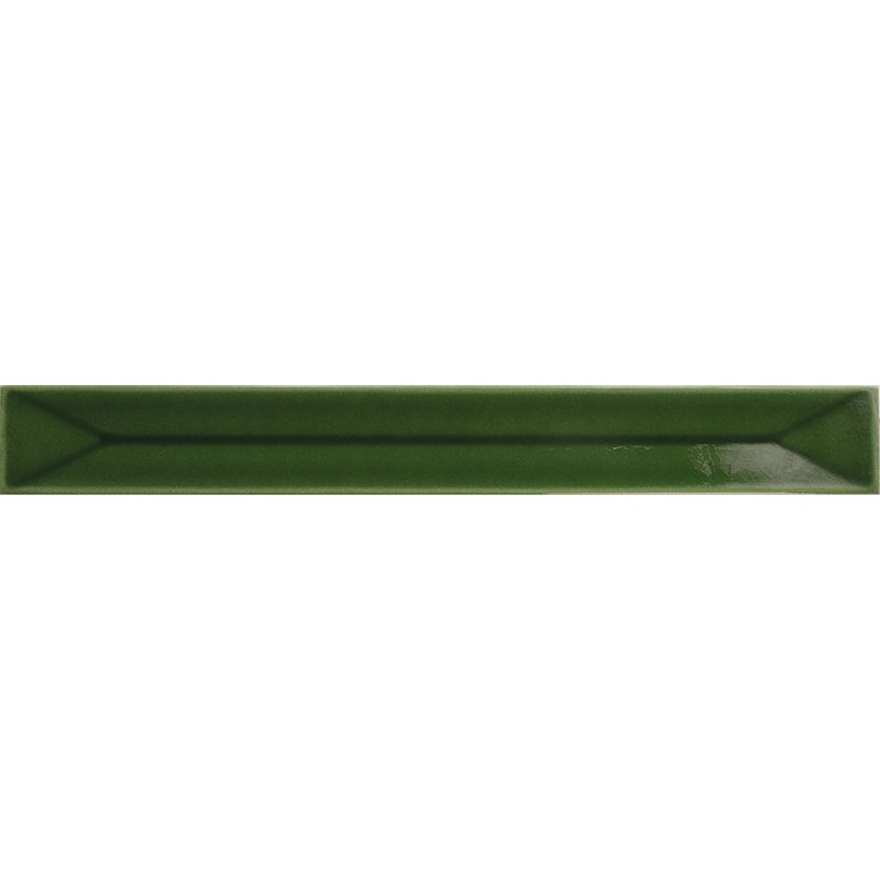 Flatiron Deco Forest Ceramic Tile - Glossy - 2" X 16"