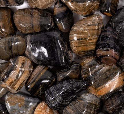 Tiger Stripe Natural Stone Pebble - Polished - Random Sizes