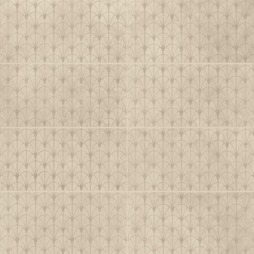 Wave Sand Fan Deco Porcelain Tile - Honed - 12" X 24"