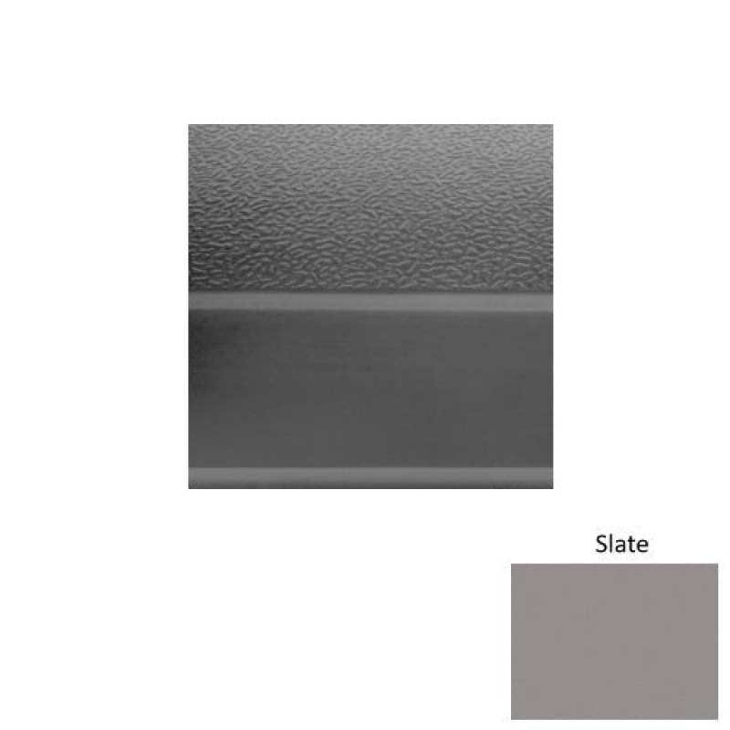 Solid 93 Slate Rubber (Sq) With Galley Red Abrasive Strip Stair Tread With Dupont Kevlar - Textured
