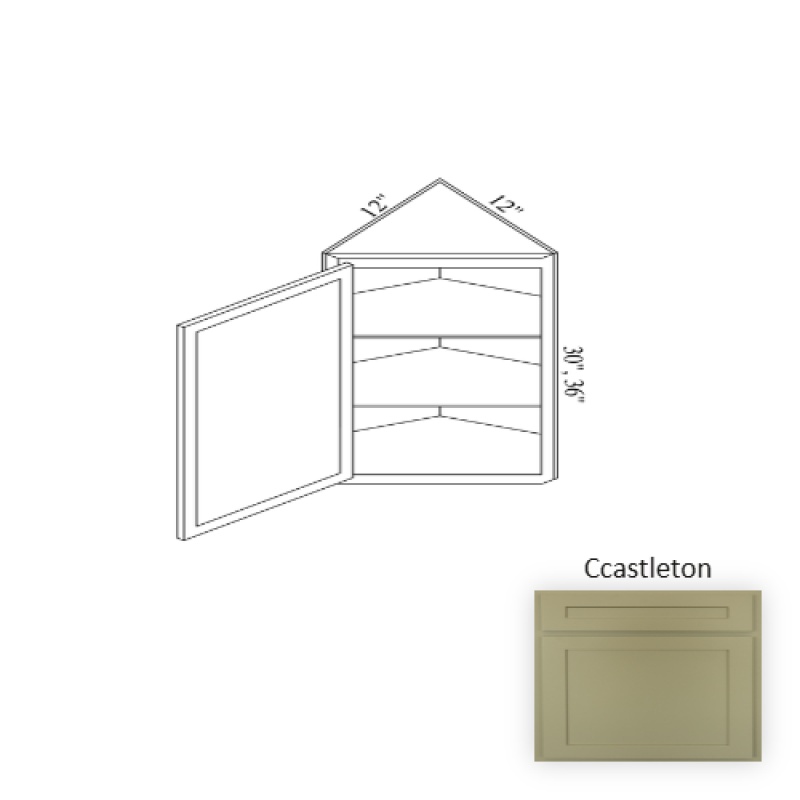 Castleton Wood Kitchen Wall Cabinet 12" x 36" x 12"
