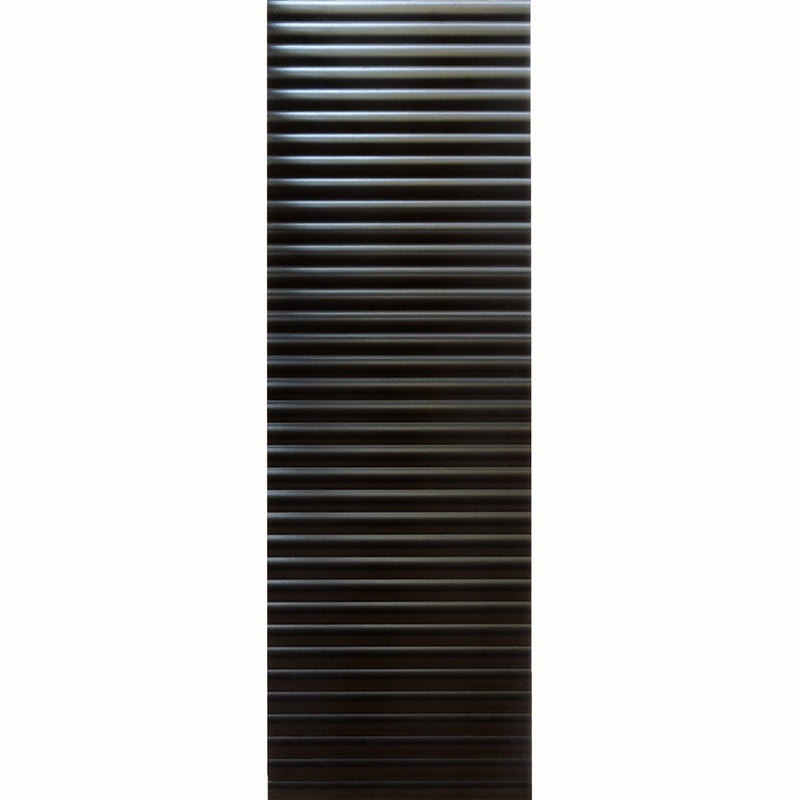 Impressions Fluted Nero Ceramic Tile - Matte - 12" X 36"