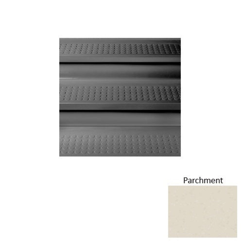 Roppe Symmetry S694 Parchment Textured Rubber Stair Tread with Dupont Kevlar and Riser