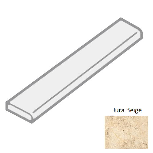 Marmi Jura Beige Porcelain Floor & Wall Trim - 3" X 12" Bullnose