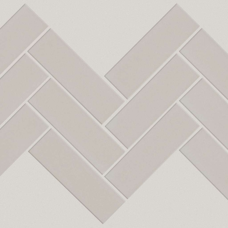 Grandeur Warm Grey Porcelain Mosaic - Herringbone
