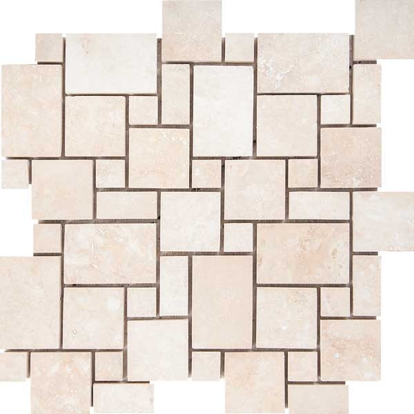 Pietra Antica Patara Stone Ivory Travertine Mosaic