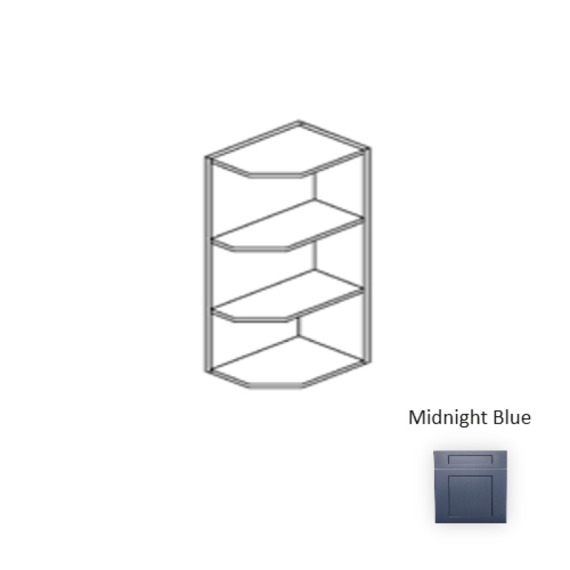 Framed Shaker Signature Midnight Blue Wood Wall Cabinet