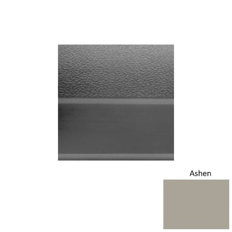 Solid 93 Ashen Rubber (Sq) With Galley Red Abrasive Strip Stair Tread With Dupont Kevlar - Textured