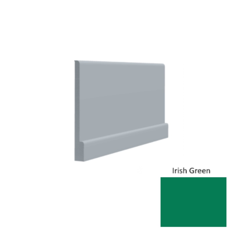 Contours #05 Simplicity Bold Irish Green Rubber Profiled Wall Base - Satin - 4 1/2" X 8 Ft