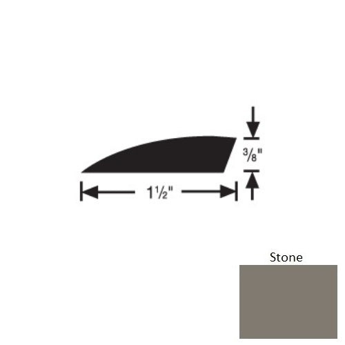 Flextones Stone Vinyl Carpet Edge Reducer