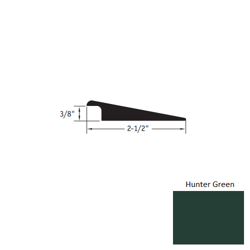 Johnsonite Hunter Green Vinyl Moulding / Trim