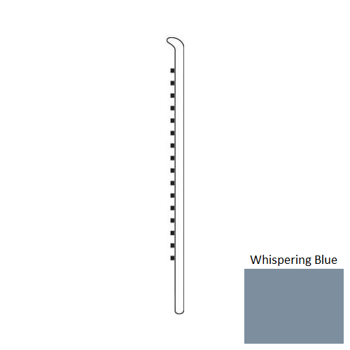 Whispering Blue Rubber Moulding / Trim 6" Straight Wall Base