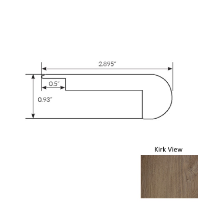 Palacio Americano Grande Kirk View 94" Luxury Vinyl Stair Nose – Ceramic Bead