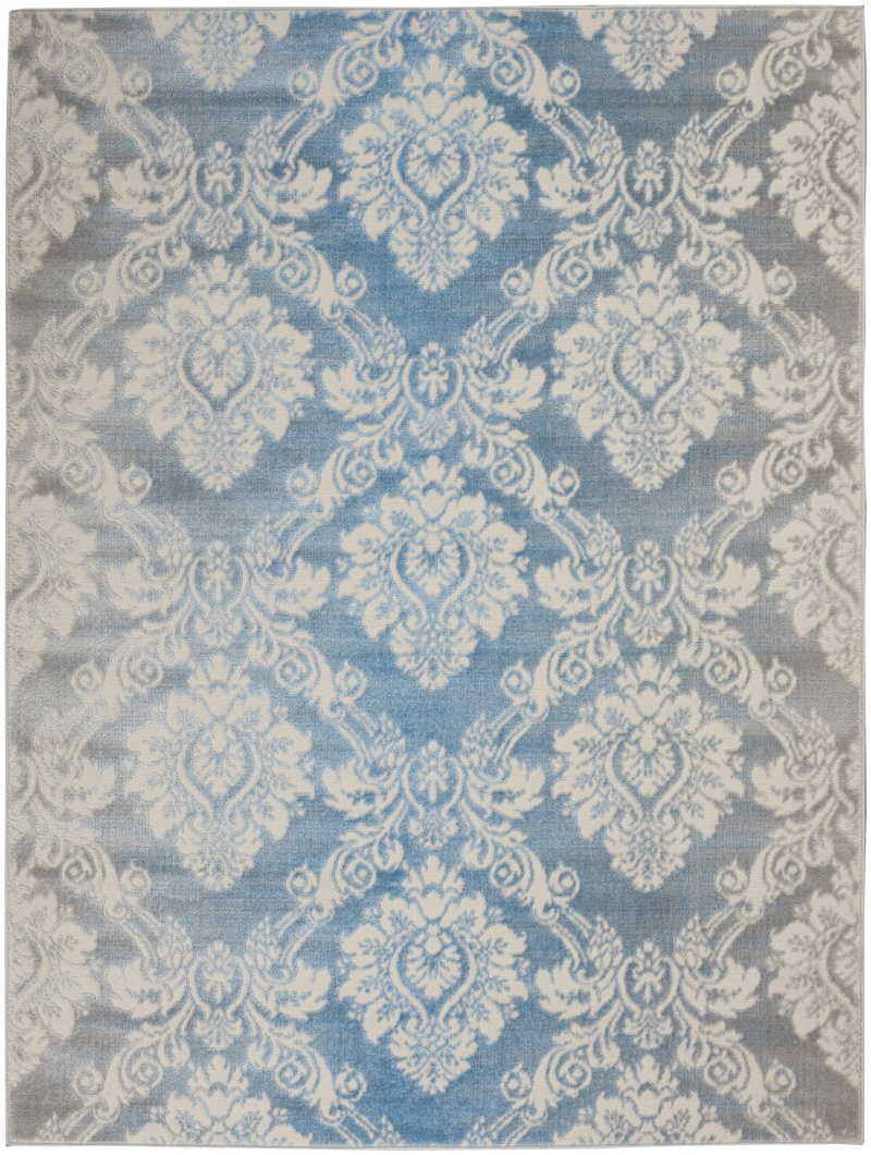 Elation Etn03 Ivory Blue Polypropylene Vintage Area Rug