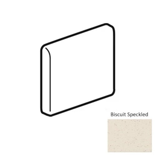 Unglazed Mosaics Biscuit Speckled Porcelain Bullnose Trim