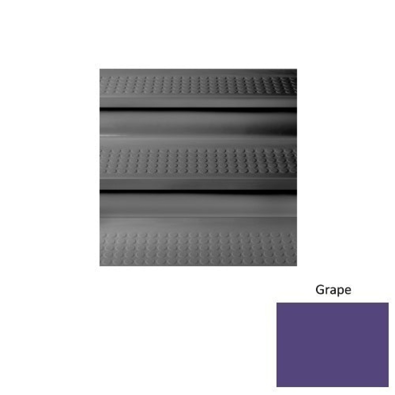 Solid 98 Grape Vantage Raised Circular Rubber (Sq) With Black Abrasive Strip Stair Tread - Textured