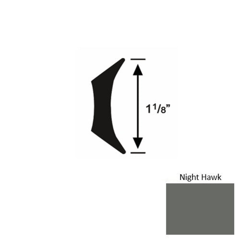 Solid 44 Night Hawk Rubber Fillet Strip 1 1/8" x 9 Ft