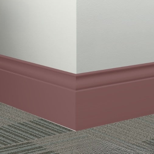 Johnsonite Misted Plum Rubber Millwork Contoured Wall Base - 5 1/4" X 96" X 3/8" Inflection - Millwork Contoured Wall Base