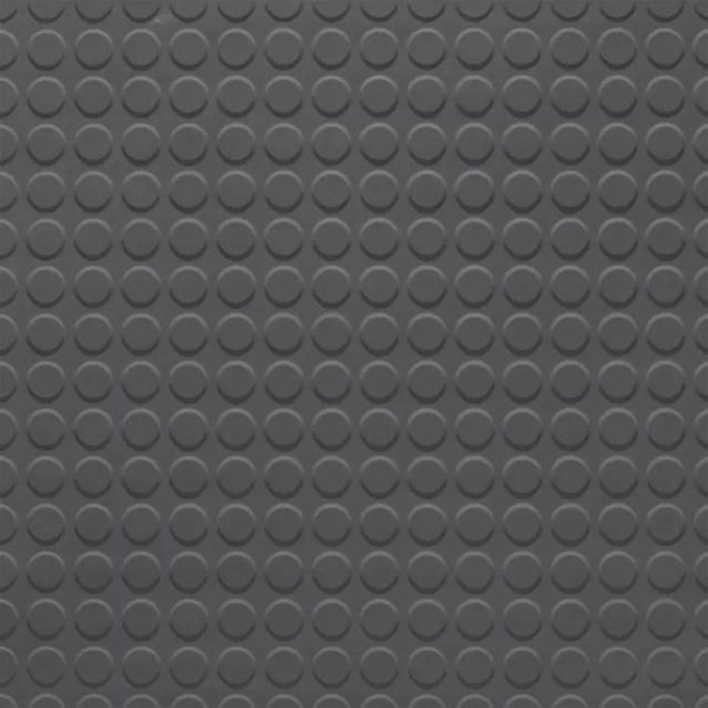 Johnsonite Black Raised Round Defiant Oil And Grease Resistant Rubber Tile - Textured - 24" X 24"