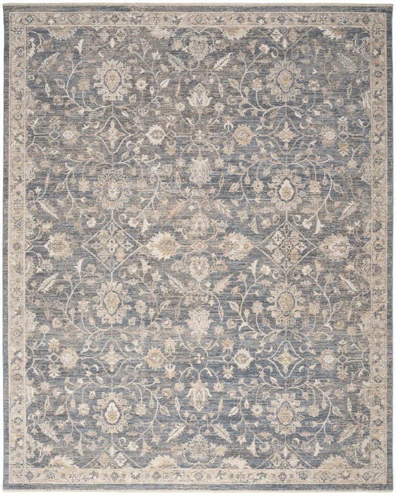 Retreat Blue Ret01 Polyester Traditional Area Rug - 10 Ft X 13 Ft - Blue