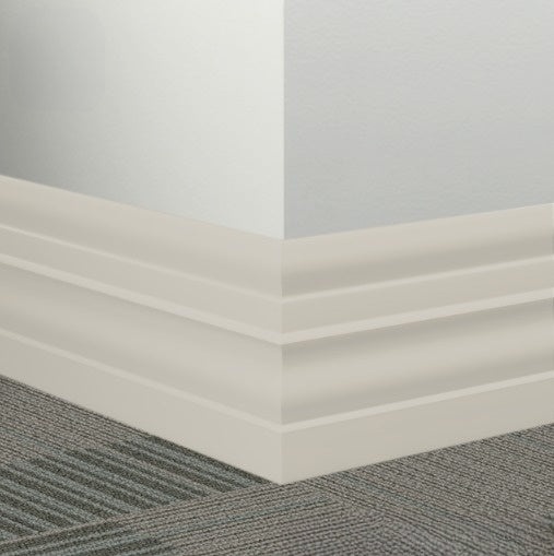 Johnsonite Grey Haze Rubber Millwork Contoured Wall Base - 6" X 96" X 1/4" Attache - Millwork Contoured Wall Base