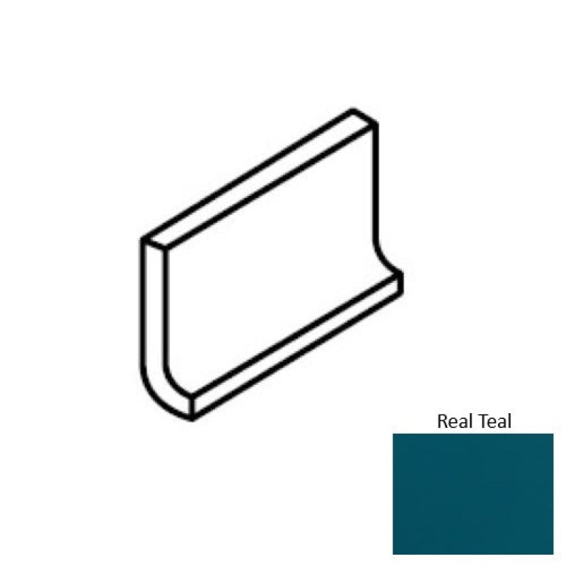 Color Complements Real Teal Ceramic Cove Base Trim