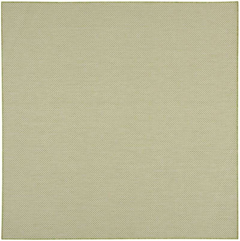 Courtyard Cou01 Ivory Green Modern Area Rug