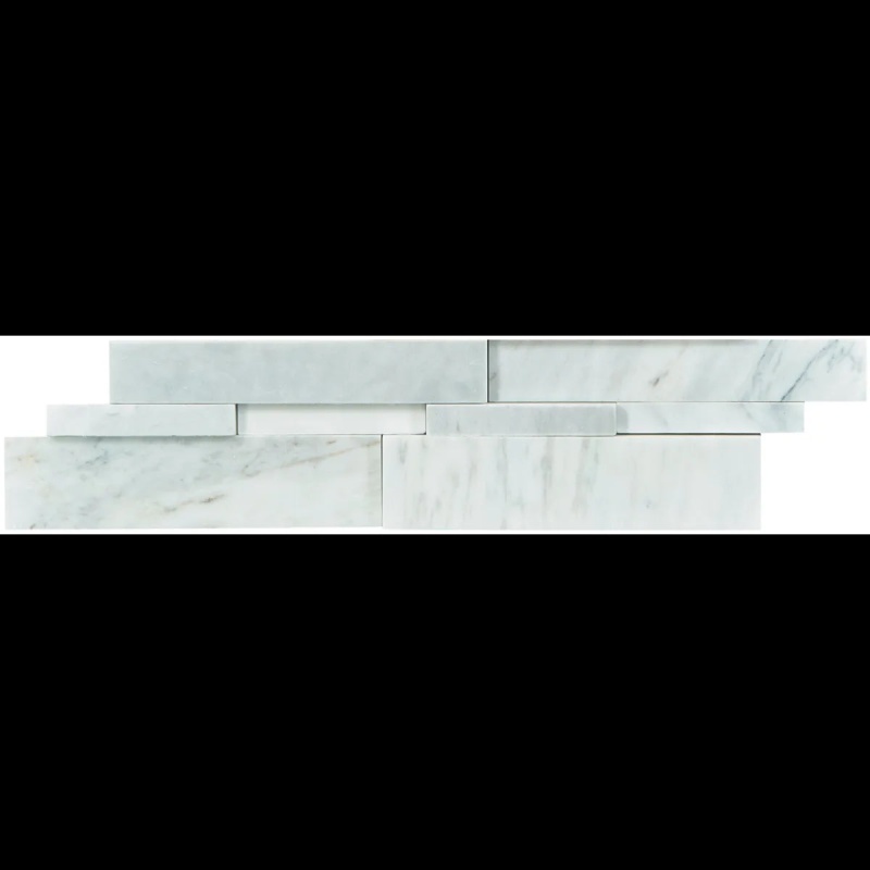 Milestone Bianco Venatino Porcelain Ledgestone - Honed - 6" X 24"
