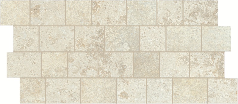 Uniche Beige Chiaro Porcelain Mosaic - 3" x Random Lengths - Matte