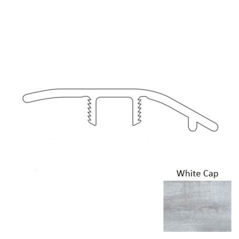 Adura Rigid Rectangle (Pr1) Cape May White Cap Luxury Vinyl Moulding / Trim - 94" Reducer - Embossed