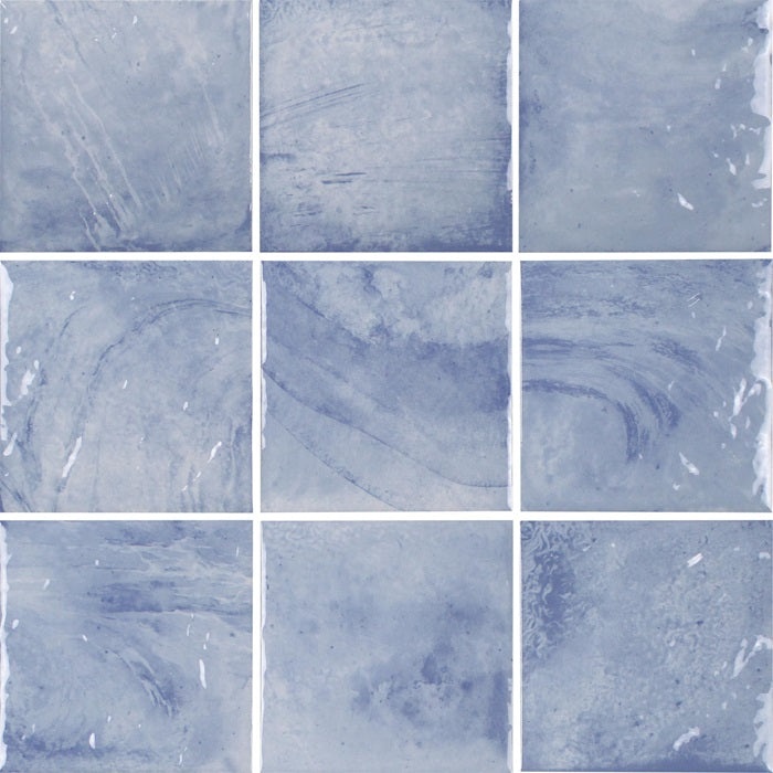 Aquatica Reef Azure Glass Tile - Glossy - 6" x 6"