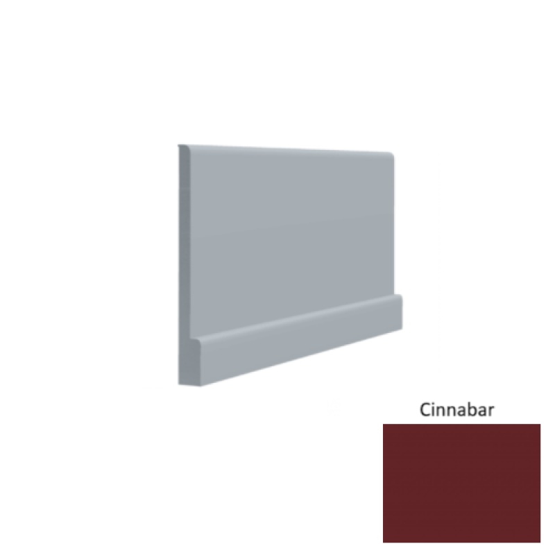 Contours #05 Simplicity Bold Cinnabar Rubber Profiled Wall Base - Satin - 4 1/2" X 8 Ft