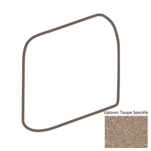 Keystones Unglazed Mosaic Uptown Taupe Speckle Porcelain Floor & Wall Trim - 1" X 1" Bullnose Outcorner - Matte